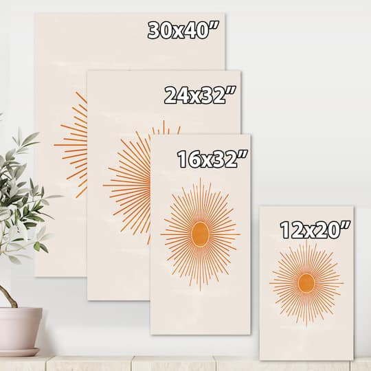 Designart - Orange Sun Print II